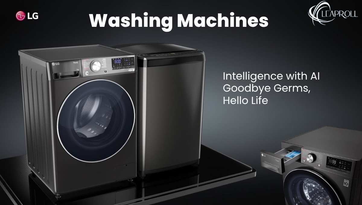 What does AI DD technology in LG washing machines do?