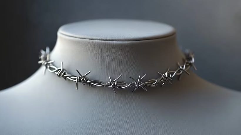 barbed wire necklace
